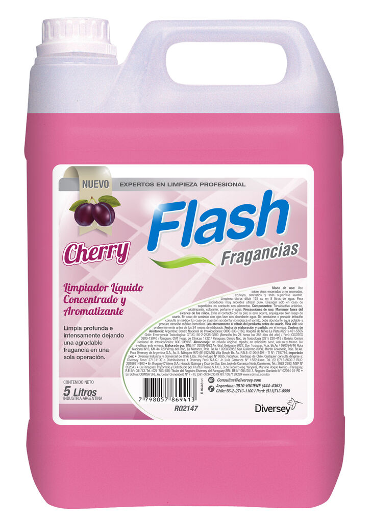 FLASH FRAGANCIAS 4x5L - LIMPIADOR LÍQUIDO AROMATIZANTE